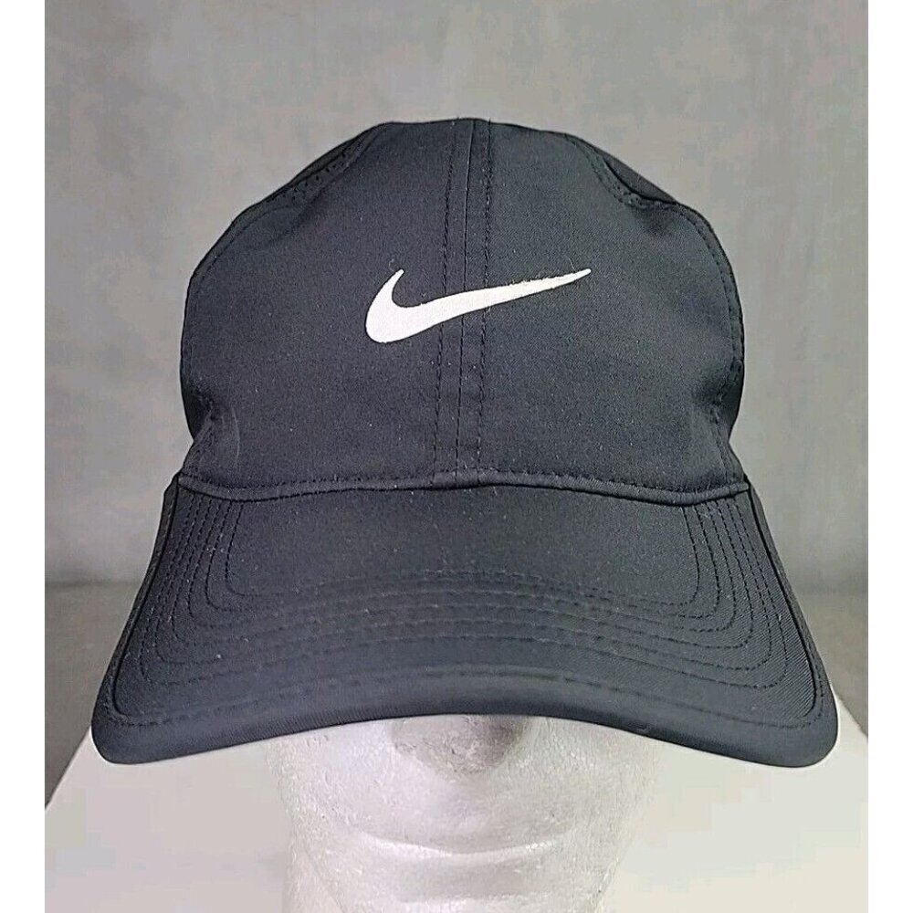 SOLD! DO NOT PURCHASE! Dri Fit Hat Cap Adult Size OSFM black white swoosh
